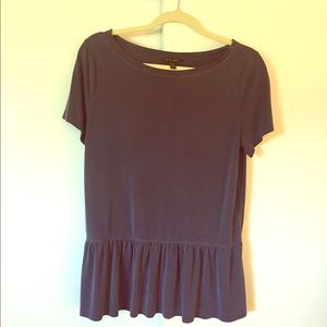 Banana Republic blue ruffle waist shirt.